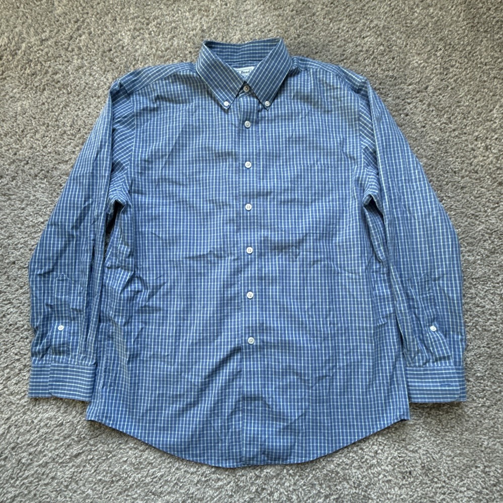 LL Bean Slightly Fitted Men's Button Up Long Sleeve Size 15.5-32 Striped